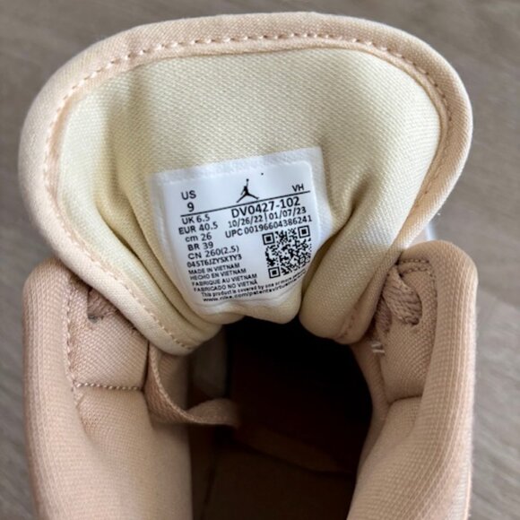 AIR JORDAN 1 Mid SE "Canvas Khaki" Sneakers- LIMITED Release- Women's Size 9 - Picture 10 of 11